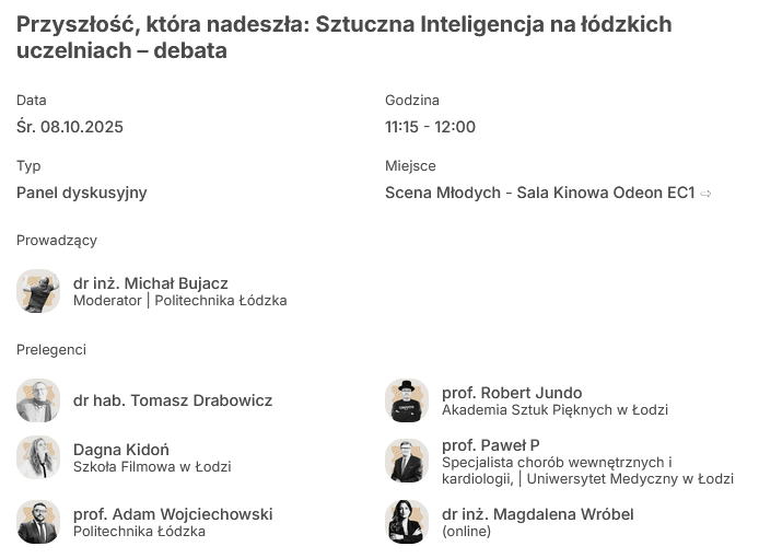 Michał Bujacz - moderator debaty na V edycji Festiwalu Lema