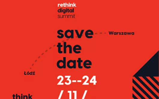 Plakat reklamowy wydarzenia Rethink digital summit