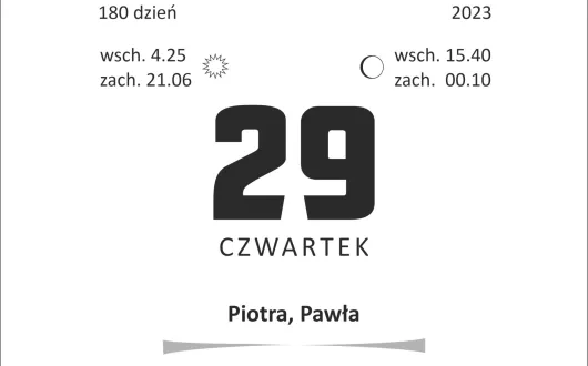 29 czerwca - imieniny Piotra i Pawła