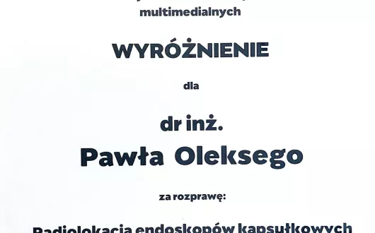 Ogólnopolski konkursie na najlepszą pracę Doktorską z dziedziny radiokomunikacji i technik multimedialnych