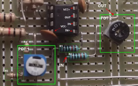 Fragment raportu ćwiczenia "zero crossing detector" z przedmiotu Electronics Circuits  Autorzy Olech Mechtyl i Ignacy Barski.