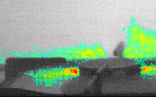 Example images of methane emission