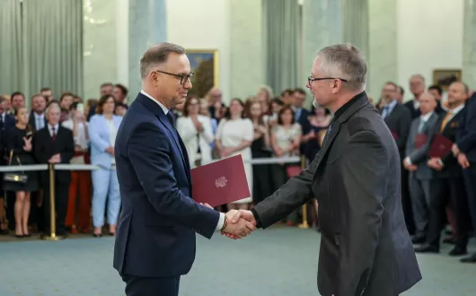 Piotr Szczypiński - uroczyste wręczenie nominacji profesorskiej w Pałacu Prezydenckim