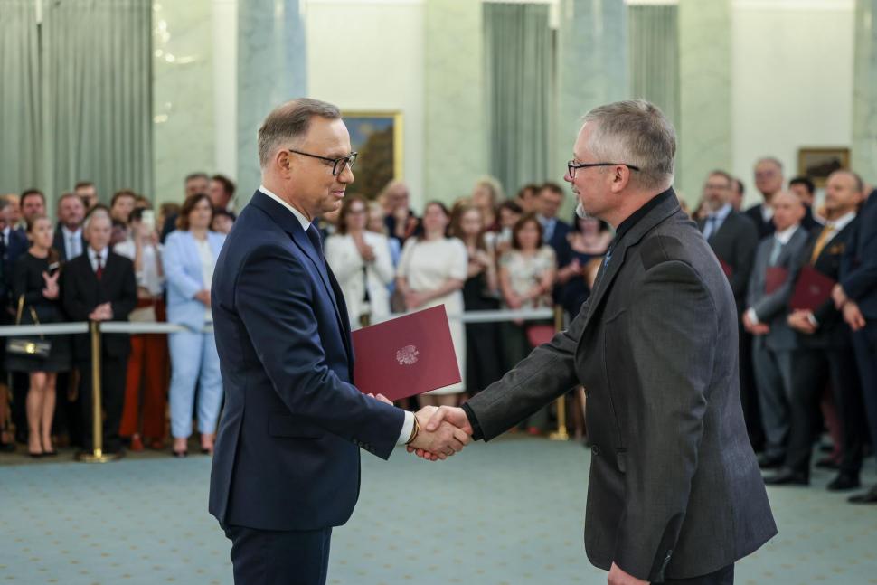 Piotr Szczypiński - uroczyste wręczenie nominacji profesorskiej w Pałacu Prezydenckim