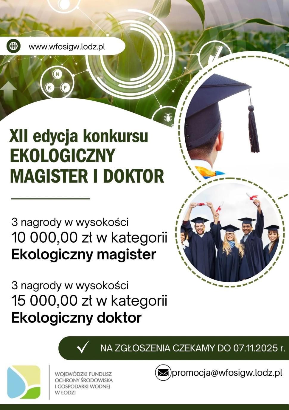 XII edycja Konkursu „Ekologiczny magister i doktor”