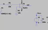 Fragment raportu ćwiczenia "zero crossing detector" z przedmiotu Electronics Circuits  Autorzy Olech Mechtyl i Ignacy Barski.